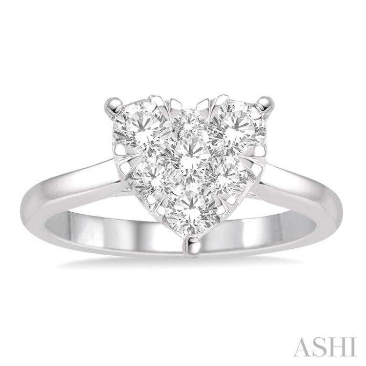 Heart Shape Lovebright Essential Diamond Ring