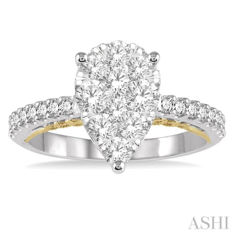 Pear Shape Lovebright Essential Diamond Engagement Ring