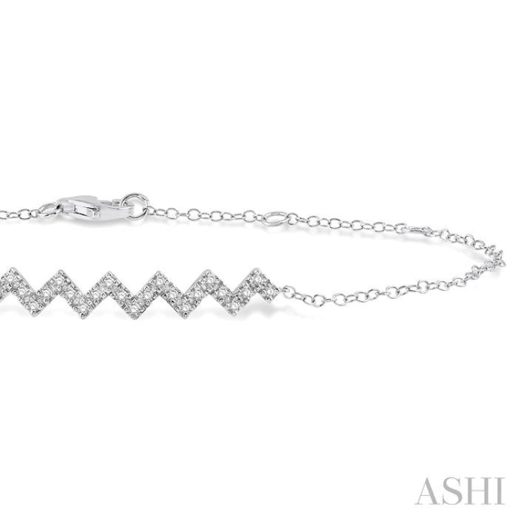 Zig-Zag Diamond Chain Bracelet