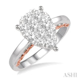 Pear Shape Lovebright Essential Diamond Engagement Ring