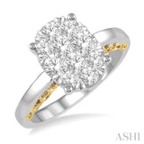 Oval Shape Lovebright Essential Diamond Engagement Ring