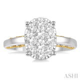 Oval Shape Lovebright Essential Diamond Engagement Ring