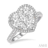 Heart Shape Lovebright Essential Diamond Engagement Ring