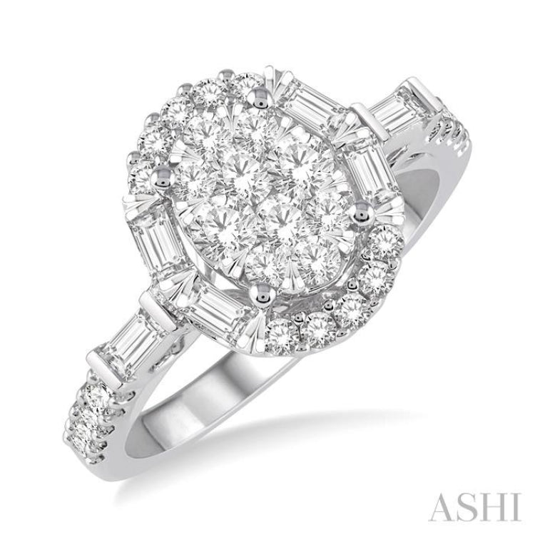 Oval Shape Lovebright Diamond Engagement Ring