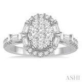 Oval Shape Lovebright Diamond Engagement Ring