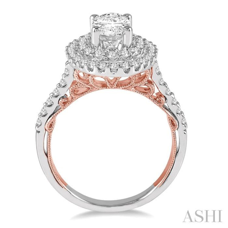 Oval Shape Semi-Mount Diamond Engagement Ring