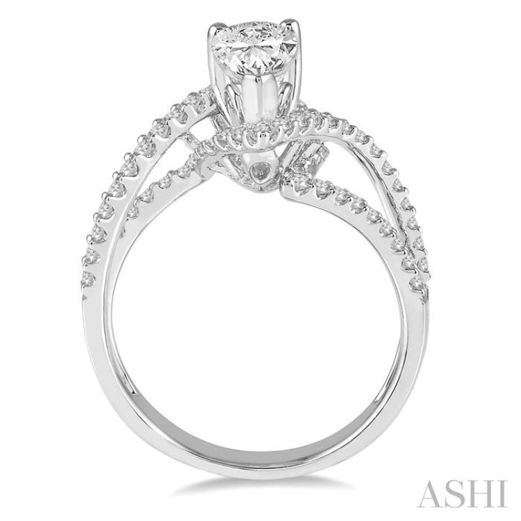 Pear Shape Semi-Mount Diamond Engagement Ring