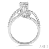 Pear Shape Semi-Mount Diamond Engagement Ring