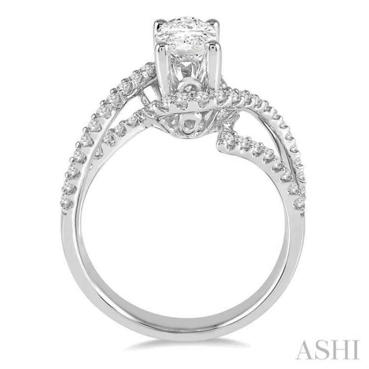 Oval Shape Semi-Mount Diamond Engagement Ring