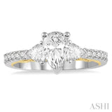 Pear Shape Semi-Mount Diamond Engagement Ring