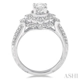 Oval Shape Semi-Mount Diamond Engagement Ring