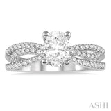 Oval Shape Semi-Mount Diamond Engagement Ring