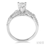 Pear Shape Semi-Mount Diamond Engagement Ring