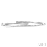 Channel Set Diamond Bangle