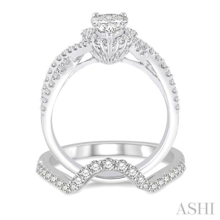 Pear Shape Diamond Wedding Set