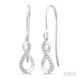 Infinity Shape Petite Diamond Fashion Earrings