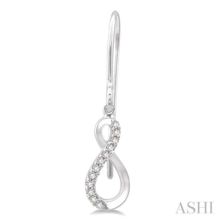 Infinity Shape Petite Diamond Fashion Earrings