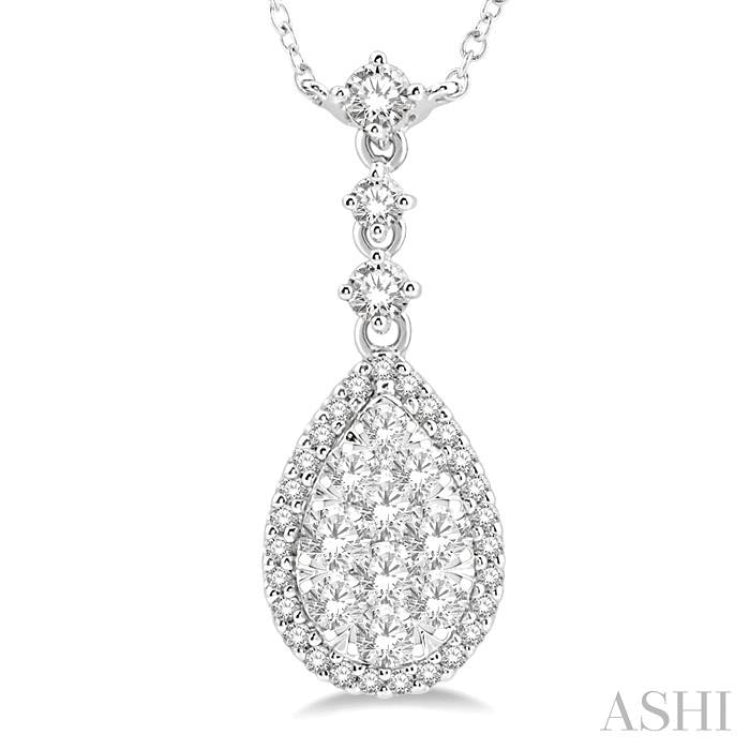 Pear Shape Lovebright Diamond Necklace