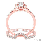 Oval Shape Lovebright Diamond Wedding Set