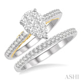 Pear Shape Lovebright Diamond Wedding Set