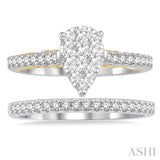 Pear Shape Lovebright Diamond Wedding Set