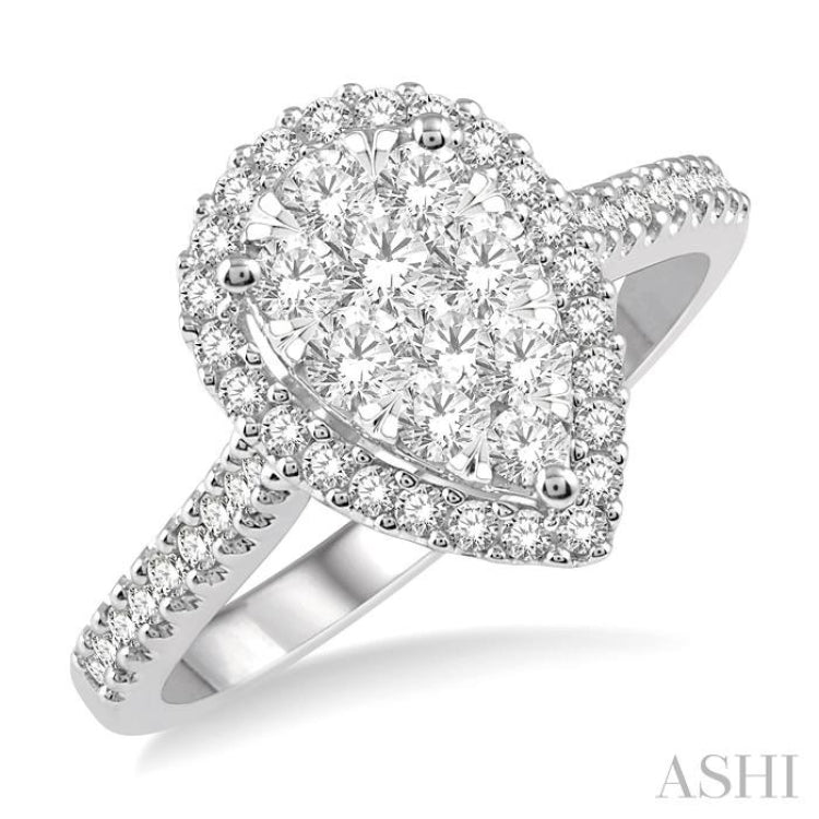 Pear Shape Lovebright Essential Diamond Engagement Ring