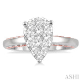 Pear Shape Lovebright Essential Diamond Engagement Ring