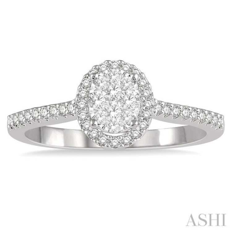 Oval Shape Lovebright Essential Diamond Engagement Ring