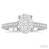 Oval Shape Lovebright Essential Diamond Engagement Ring