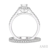 Oval Shape Diamond Wedding Set