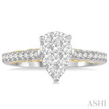 Pear Shape Lovebright Essential Diamond Engagement Ring