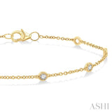 Rose Cut Diamond Station Bracelet