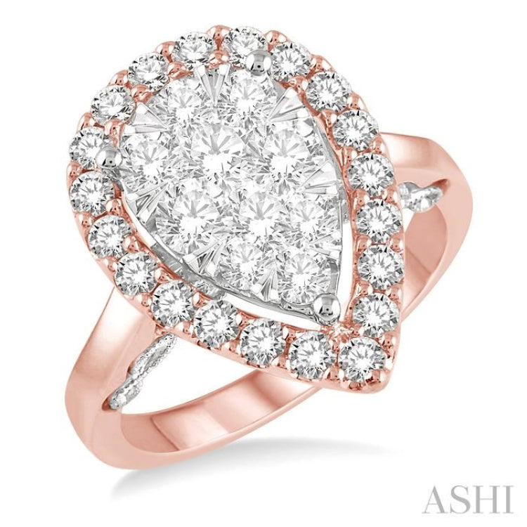 Pear Shape Lovebright Essential Diamond Ring