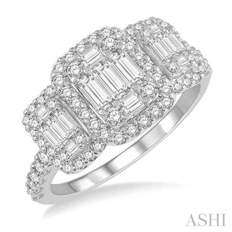 Past Present & Future Fusion Diamond Engagement Ring