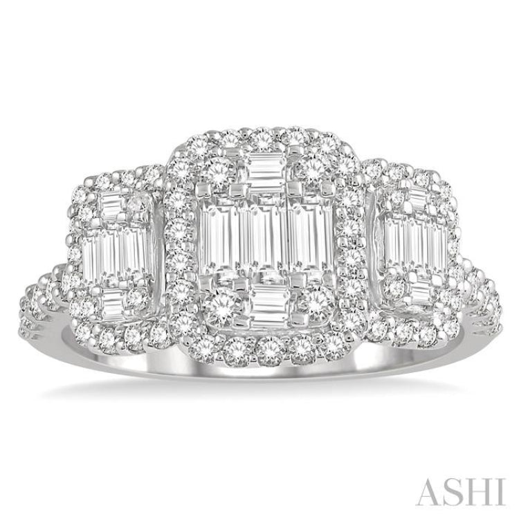 Past Present & Future Fusion Diamond Engagement Ring