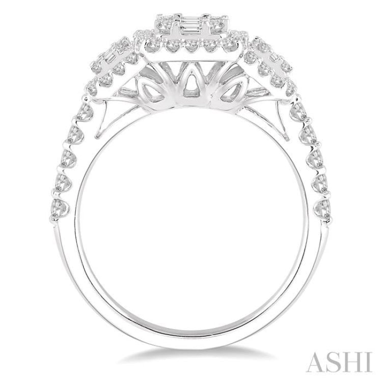 Past Present & Future Fusion Diamond Engagement Ring