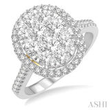 Oval Shape Lovebright Essential Diamond Engagement Ring