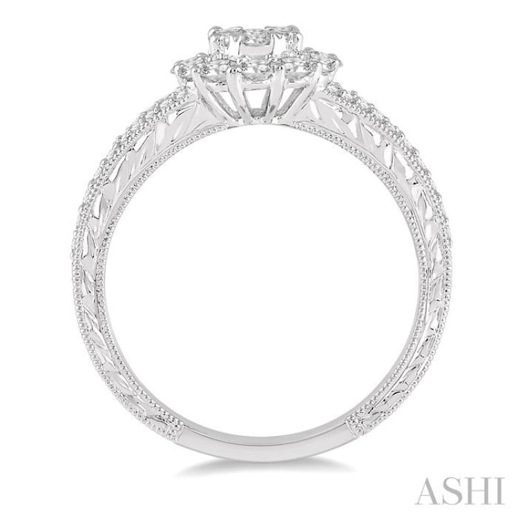 Oval Shape Lovebright Diamond Engagement Ring