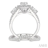 Pear Shape Past Present & Future Diamond Wedding Set