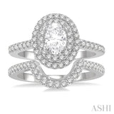 Oval Shape Diamond Wedding Set