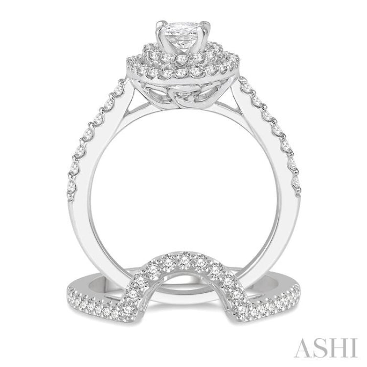 Oval Shape Diamond Wedding Set