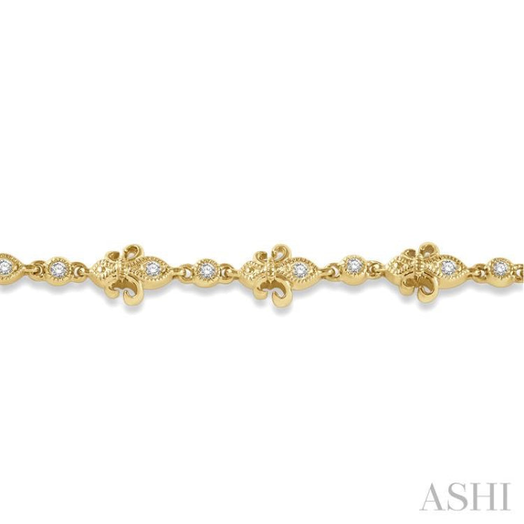 Fleur De Lis Diamond Bracelet