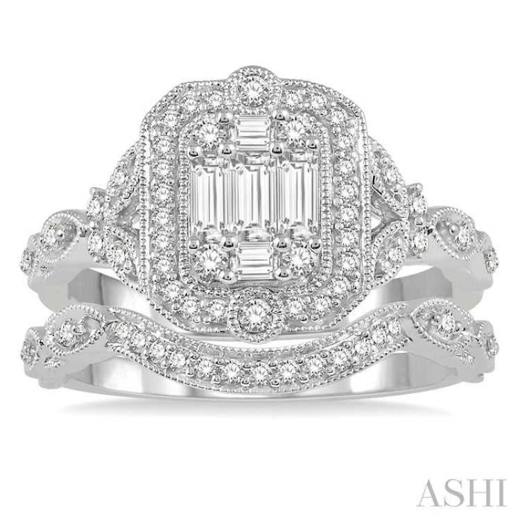 Fusion Diamond Wedding Set