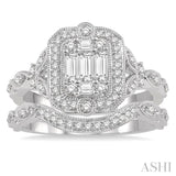 Fusion Diamond Wedding Set