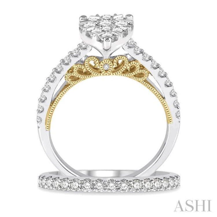 Pear Shape Lovebright Diamond Wedding Set