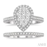 Pear Shape Lovebright Diamond Wedding Set