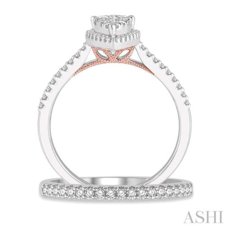 Pear Shape Lovebright Diamond Wedding Set