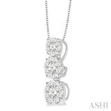 3 Stone Lovebright Essential Diamond Pendant