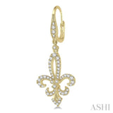 Fleur De Lis Diamond Earrings