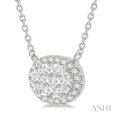 Oval Shape Lovebright Essential Diamond Necklace